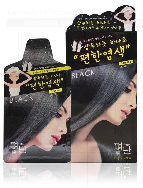 Hộp 5 Gói Thuốc Nhuộm Tóc Thảo Dược Dyeing Pyeonan (Đen)